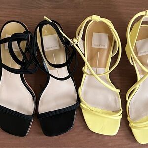 Two Pair Dolce Vita Sandals Black & Yellow Sandals
